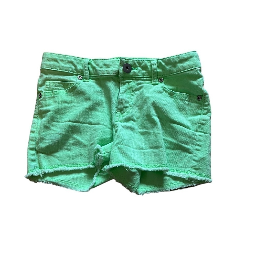 SO Green Denim Cutoff Shorts Girls Size 10